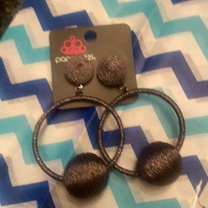 Bohemian brown sparkly statement earrings